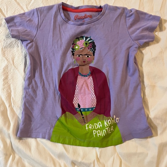 Piccolina Other - Piccolina Girls' Frida Kahlo Short Sleeve Tee - Lavender